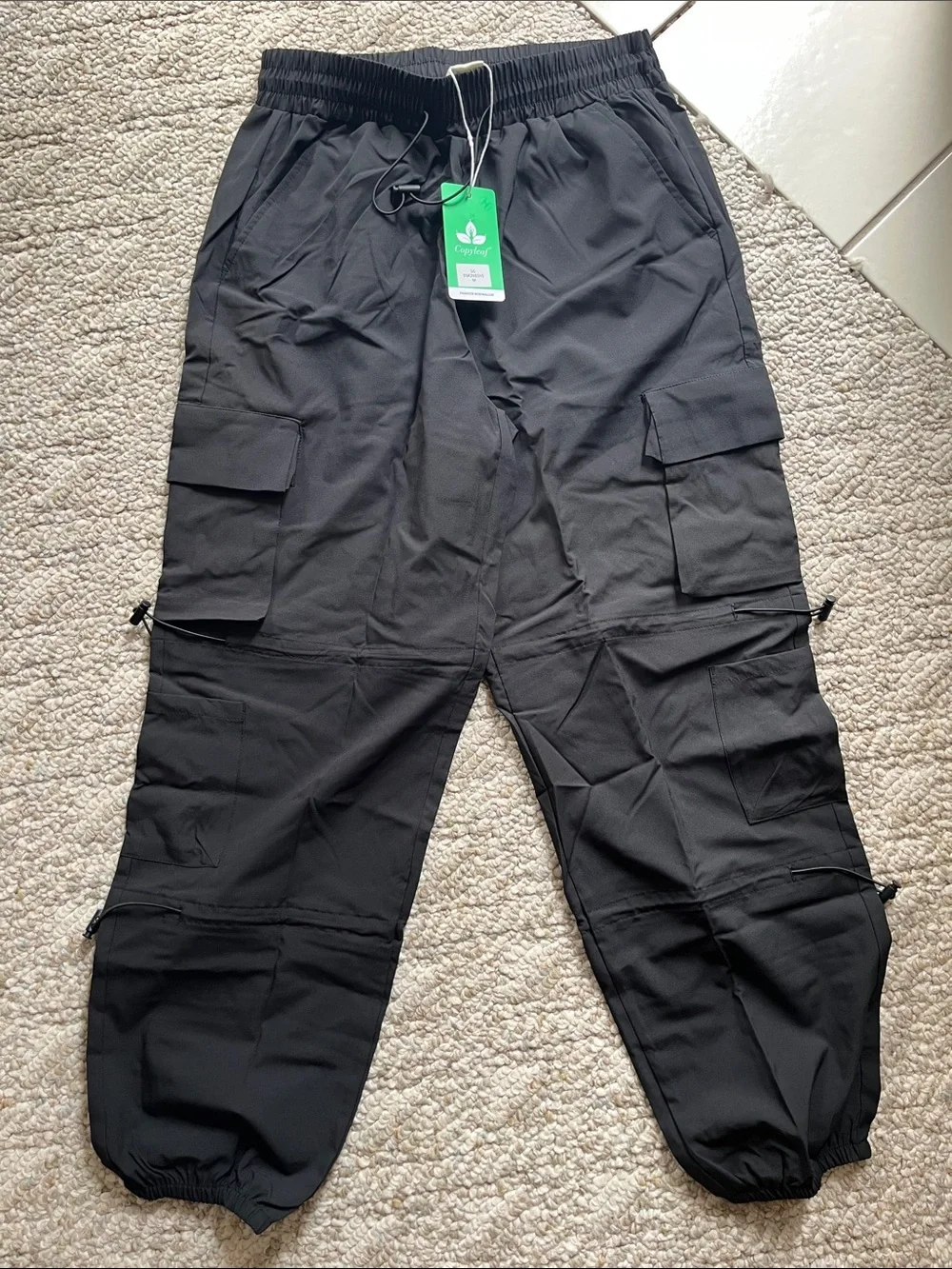 Black Cargo Jogger Pants - Unbranded
